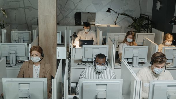 People Working in a Call Center